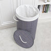 Homestyle Pro Homestyle Roundable Bamboo Bamboo Banket 35x50 cm Gris blanc