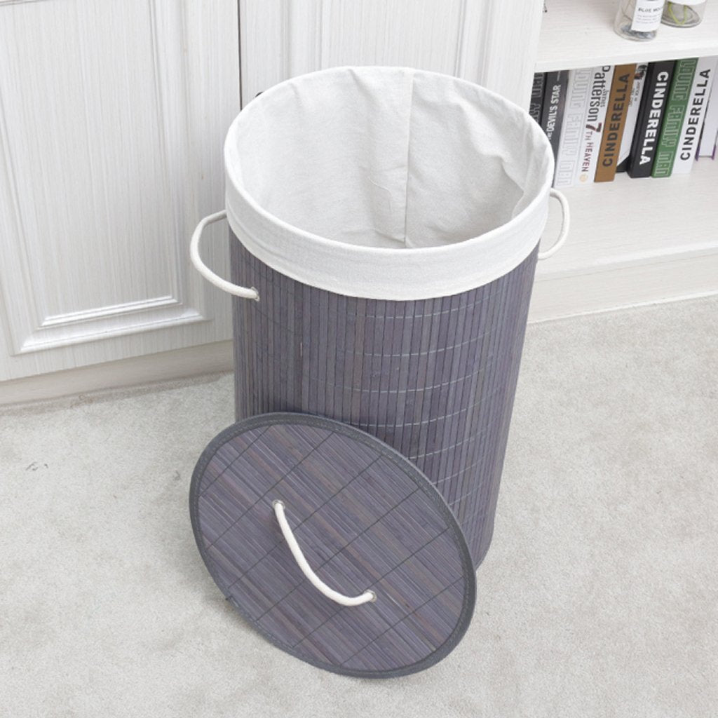 Homestyle Pro Homestyle Roundable Bamboo Bamboo Banket 35x50 cm Gris blanc