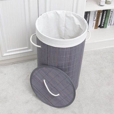 Homestyle Pro Homestyle Roundable Bamboo Bamboo Banket 35x50 cm Gris blanc