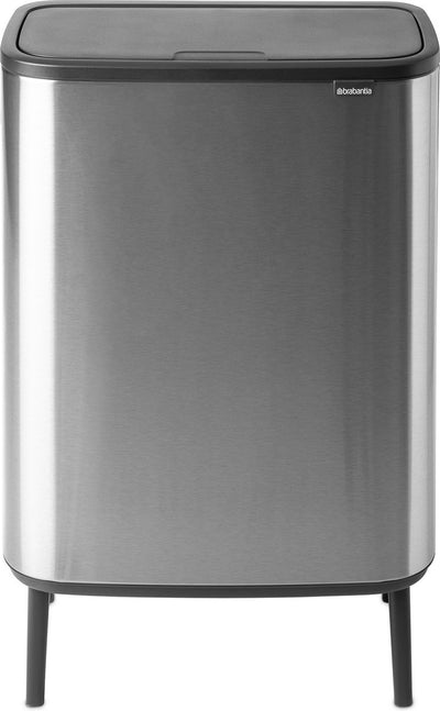 Poubelle Brabantia bo touch bin hi - 60 litres - 1 compartiment - acier mat résistant aux empreintes digitales