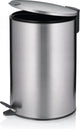 Kela poubelle à pédale, 12 l, argent - | mat