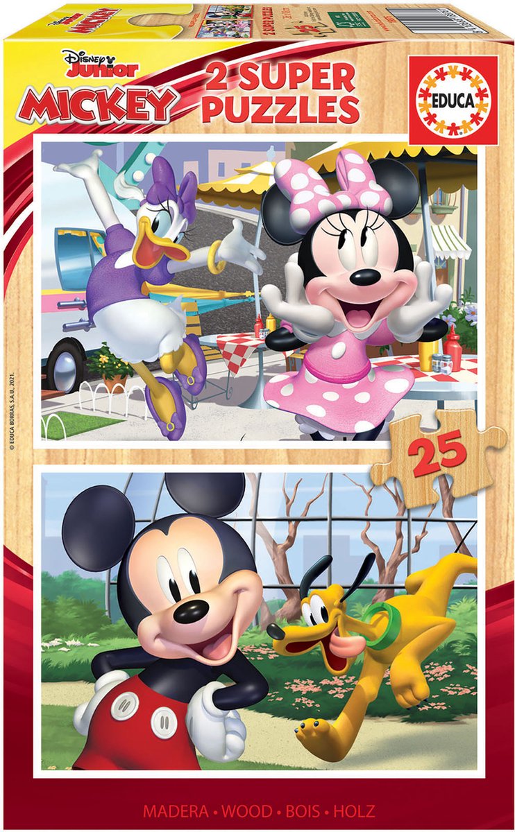 Educa - puzzle - 2 x 25 pièces - les amis de Mickey