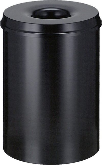 Poubelle à papier Vepabins avec pare-flammes 30 litres 33,5cm noir