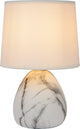 Lucide marmo - lampe de table - ø 16 cm - 1xe14 - blanc - japandi