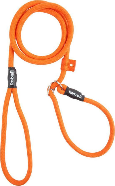 Laisse pour chien Rebel petz - laisse de dressage - orange - s - 8mm x 140cm