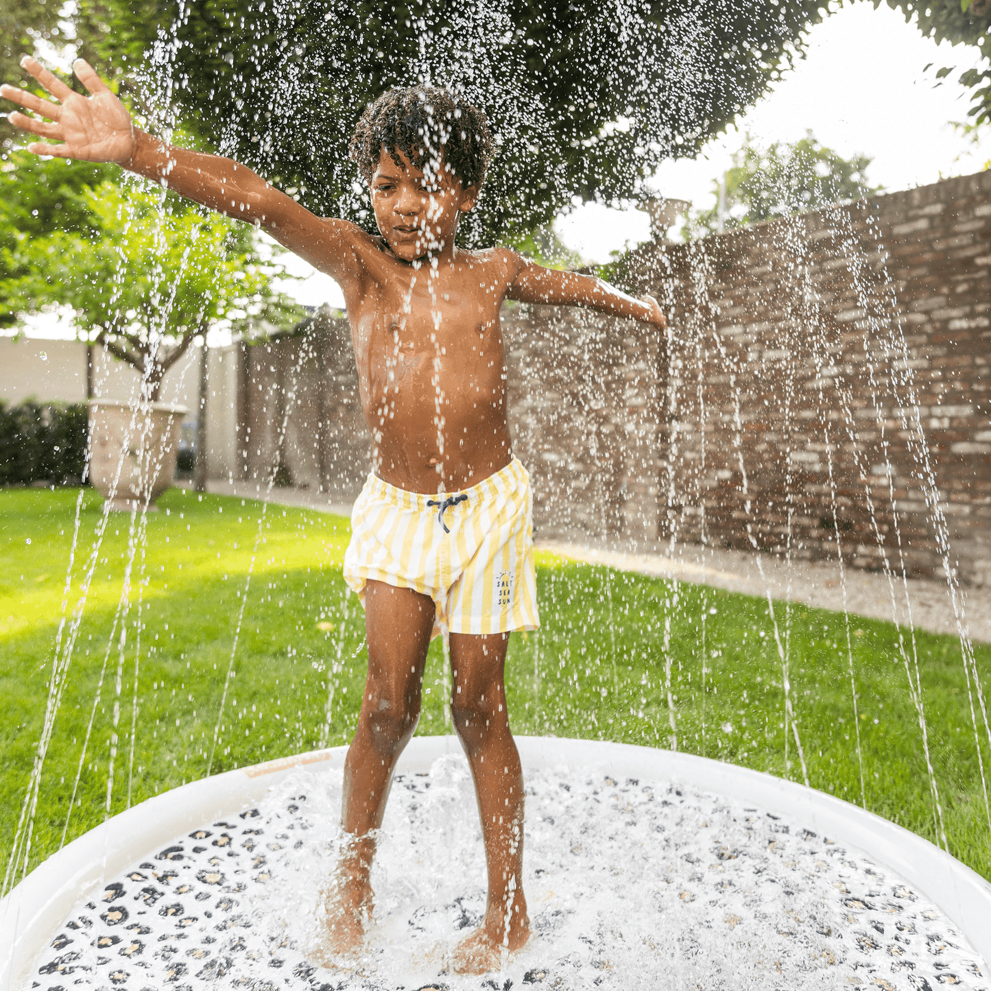 Safari Chic | Playage d'eau beige Mat Ø 150 cm