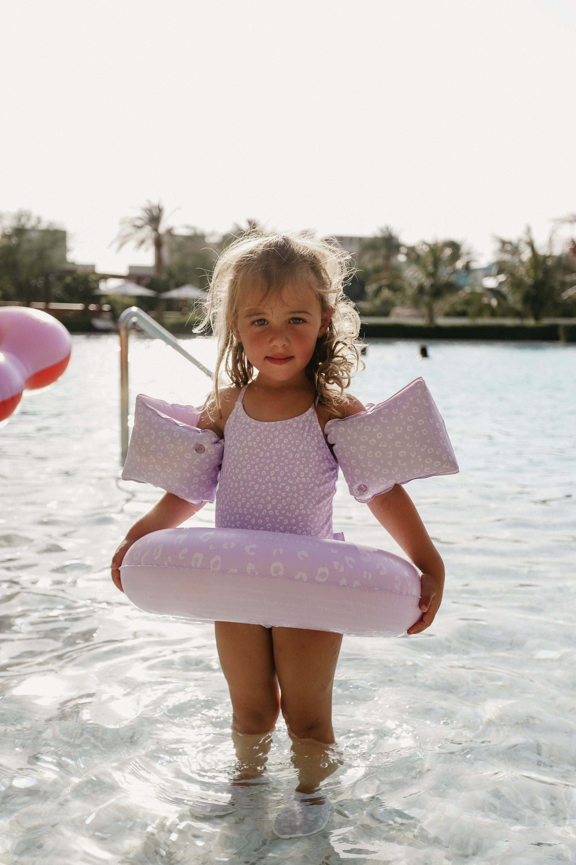 Léopard | Bands de natation Lila 0-2 ans