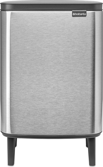 Poubelle Brabantia bo hi - 12 litres - acier mat résistant aux empreintes digitales