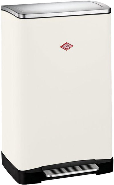 Séparateur de déchets Wesco big double boy | 36 litres | poubelle à pédale duo (2x18 litres) | métal - sable mat | poubelle