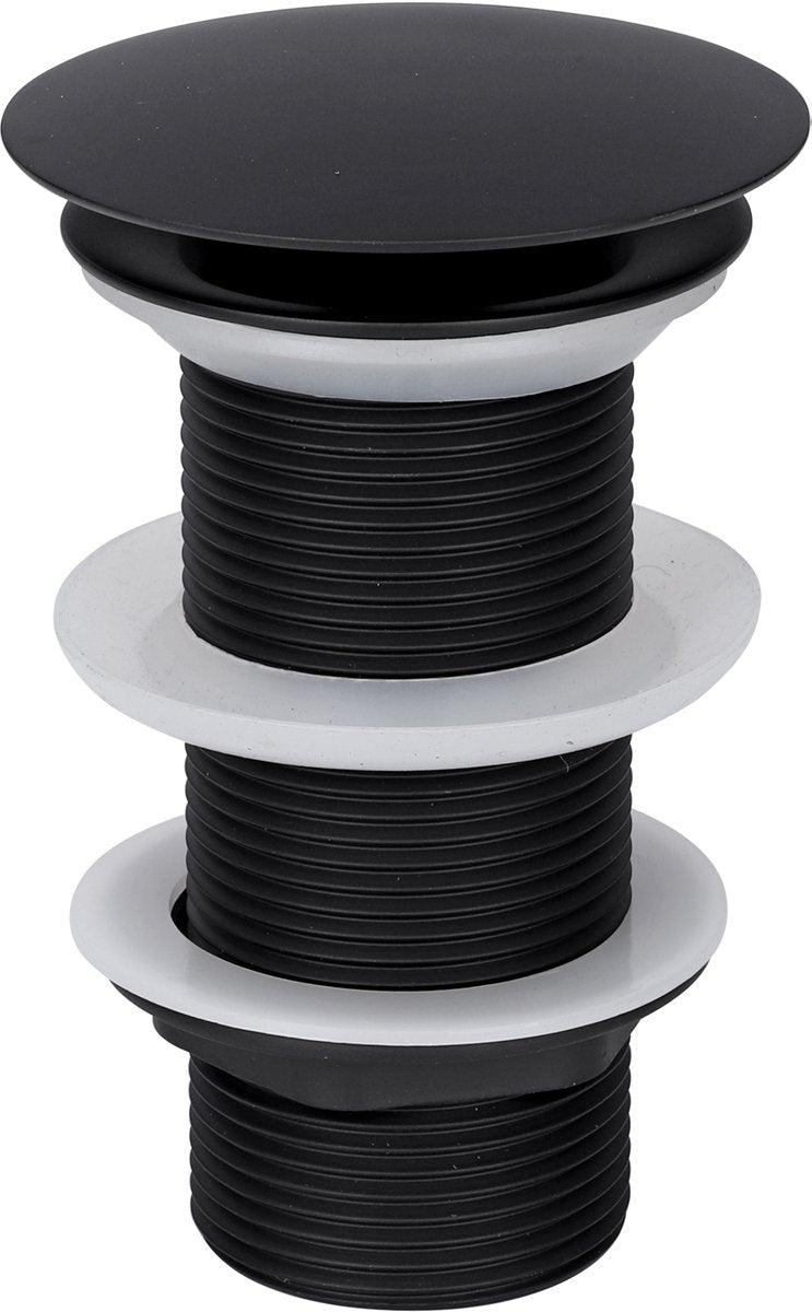 Bouchon de vidange Differnz noir mat - toujours ouvert mix match - taille : l - ø 72 mm