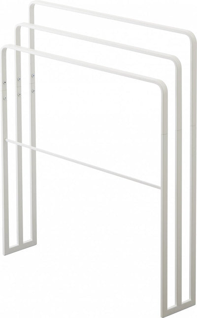 Yamazaki porte-serviettes salle de bain - 3 tiges - tour - blanc
