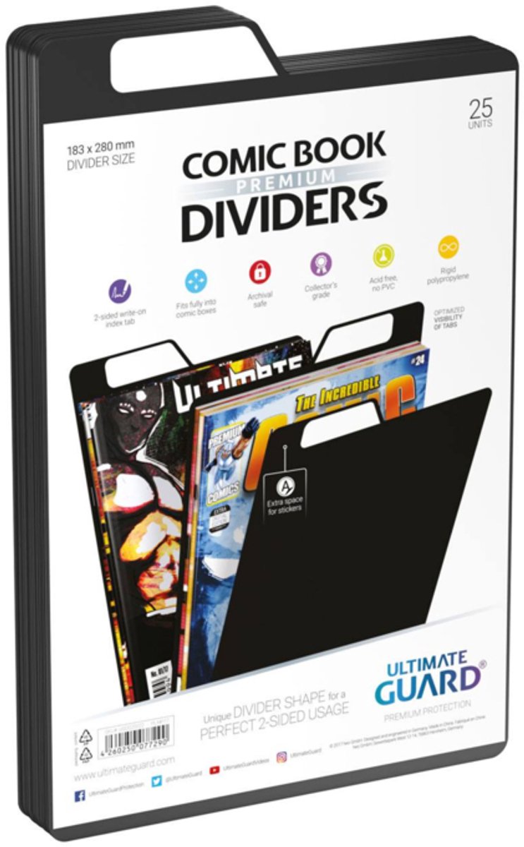Intercalaires de bande dessinée Ultimate Guard (25) - noirs