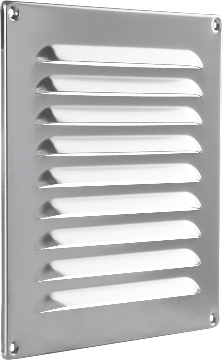 Grille à ailettes Star x Starx à une rangée en acier inoxydable 200 x 200 mm