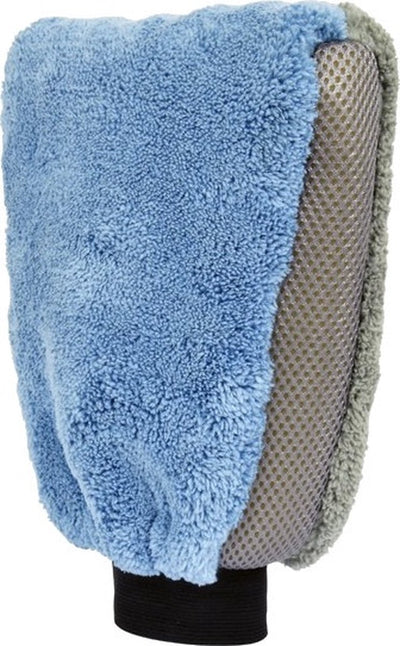 gant de toilette microfibre 27 x 18 x 4,5 cm bleu gris