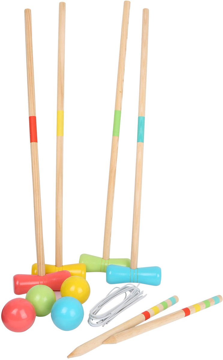 Petit pied de croquet en bois hors-jeu, 20dlg.