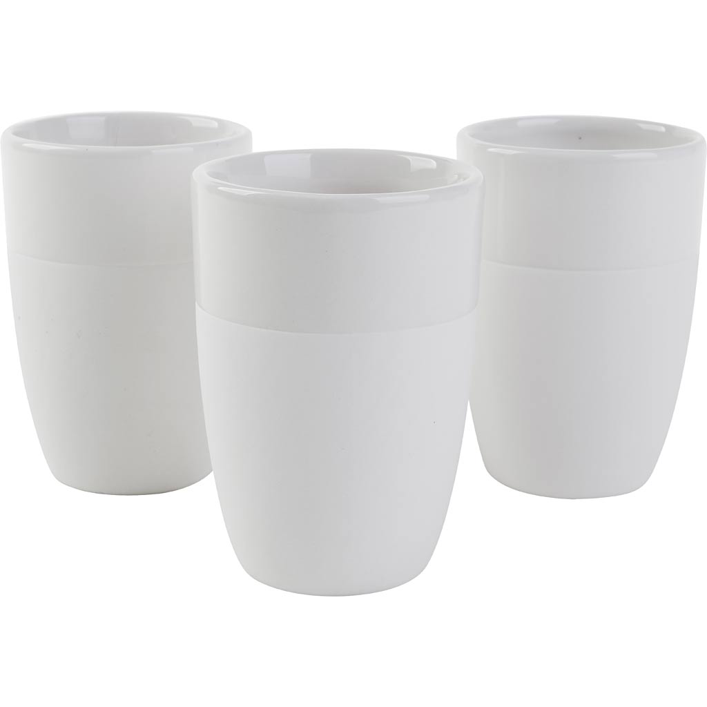 Mug avec extérieur mat, dimension 10x7 cm, 12 pièces, 1 boîte