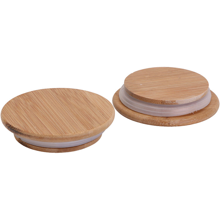 Couvercle en bois avec joint en caoutchouc, D 9 cm, 12 pièces 1 boîte