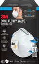 3m 1062065 - masque anti-poussières fines ffp2 ffp2, avec valve, 10 ch | 1 pièce