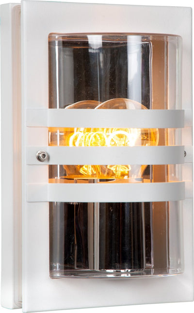 Lucide privas - applique intérieur extérieur - 1xe27 - ip44 - blanc