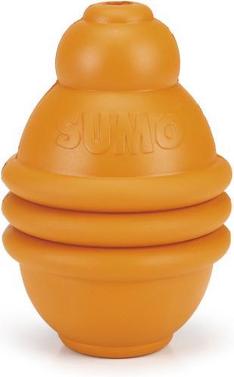 Beeztees sumo play - jouet pour chien - caoutchouc - orange - l