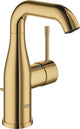 Robinet de lavabo Grohe essence new - bec orientable moyen - avec vidage extractible - cool Sunrise (or) - 23462gl1
