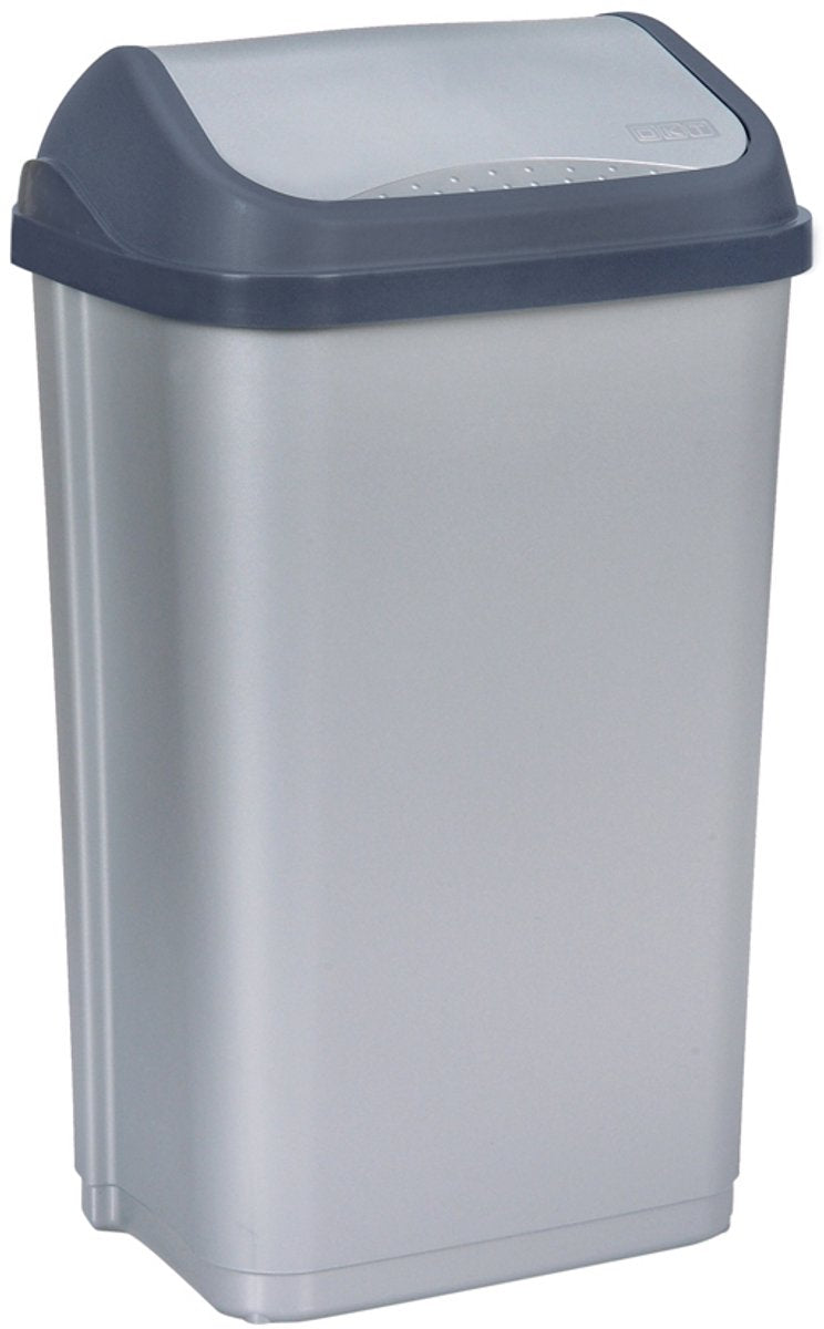 Keeper swing bin swantje poubelle 39x29x66 - 50 l gris clair 10308