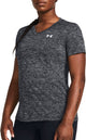 Under armour tech ssv - t-shirt de sport femme twist - noir - blanc