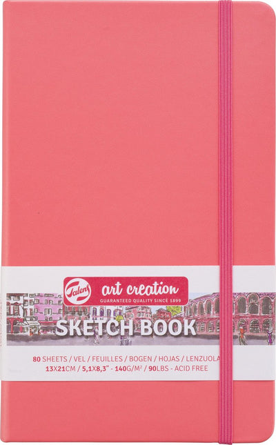 Talens art création carnet de croquis rouge corail 13 x 21 cm 140 g 80 feuilles