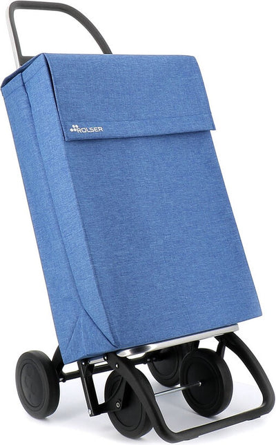 Rolser chariot courses jean tweed - 4 roues - bleu