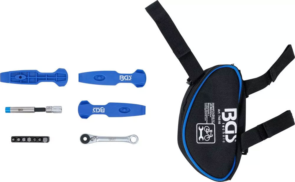 Ensemble d'outils pour vélo Bgs technic avec sac 13 pcs.