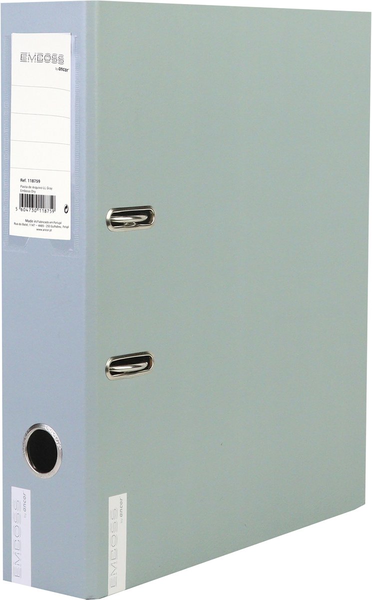 Ancor classeur gaufrage sec a4 2r 8cm gris