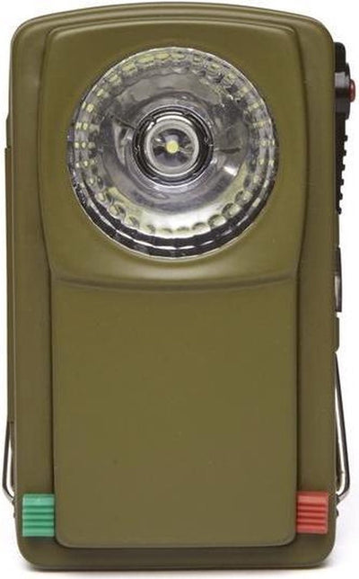 Kikkerland - lampe de poche à code Morse Huckleberry - apprenez les codes Morse - filtres interchangeables : vert et rouge - boîtier en métal durable