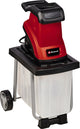 Hachoir électrique Einhell GC-KS 2540 CB - 2500 W - max. épaisseur de branche : ø40 mm - récipient de collecte de 55 l - 2 lames réversibles en acier spécial - incl. bâton poussoir pratique