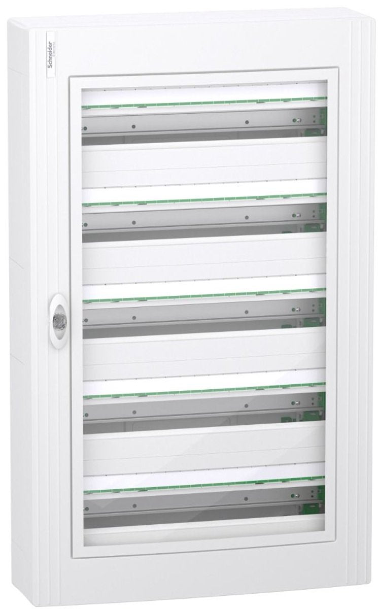 Ensemble prisme Schneider electric boîte à fusibles vide 5 rangées 120 modules avec porte transparente (lvsxm524)
