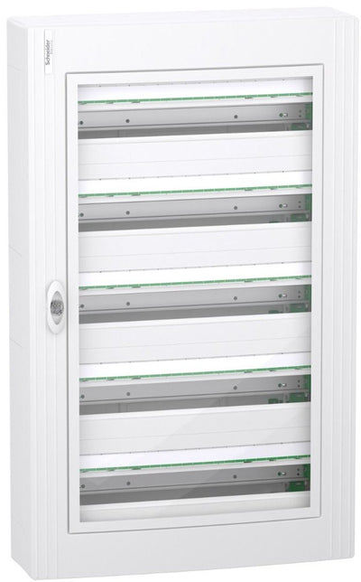 Ensemble prisme Schneider electric boîte à fusibles vide 5 rangées 120 modules avec porte transparente (lvsxm524)
