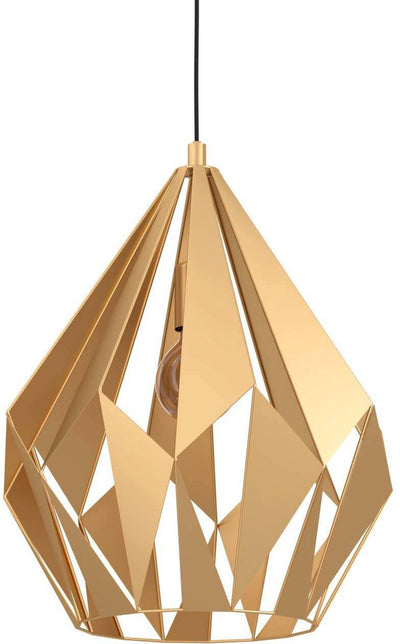 Lampe à suspension Eglo Carlton - e27 - ø 38,5 cm - or