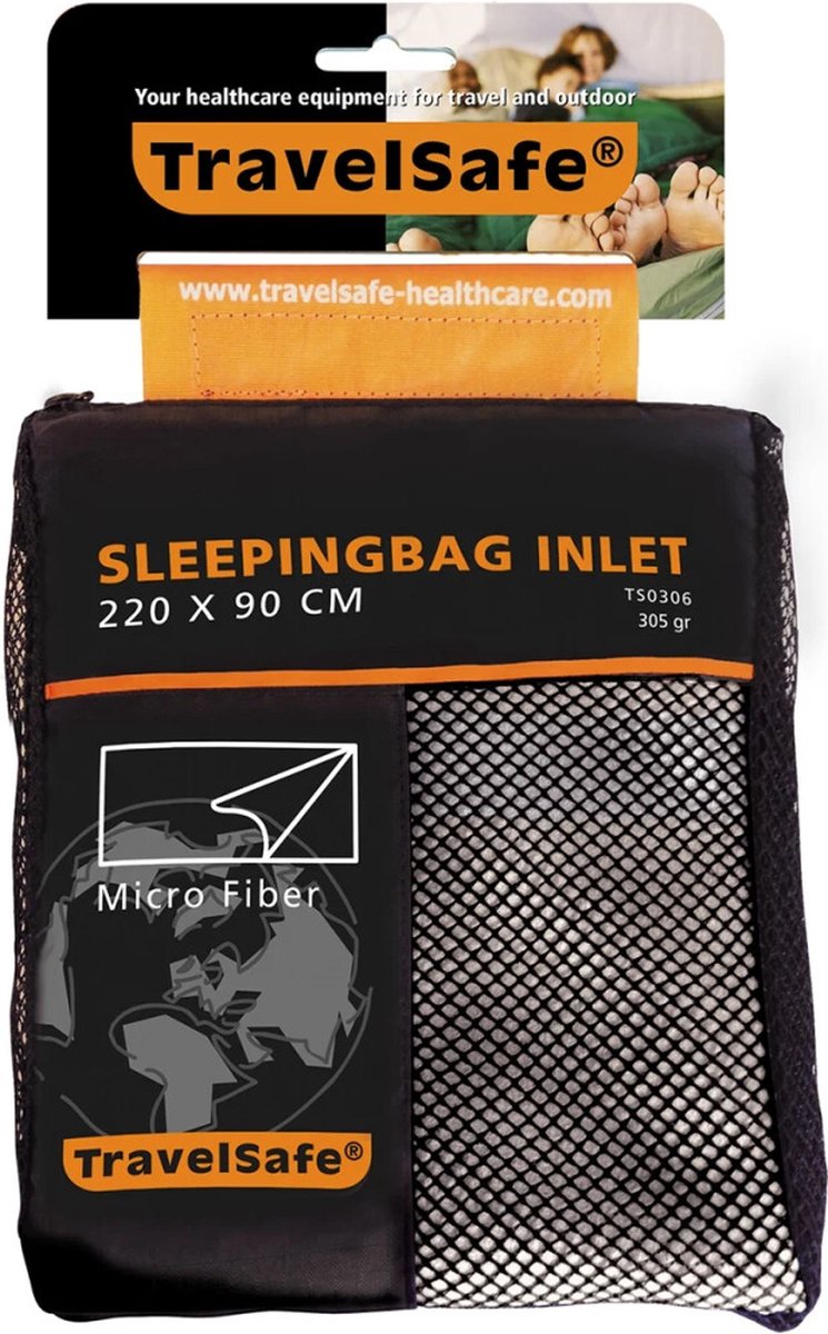 Entrée microfibre Travelsafe - couverture - 1pers. - blanc naturel