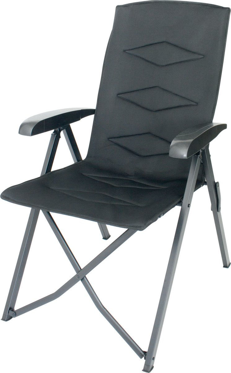 Eurotrail chaise de camping autún, chaise de position pliable, noir