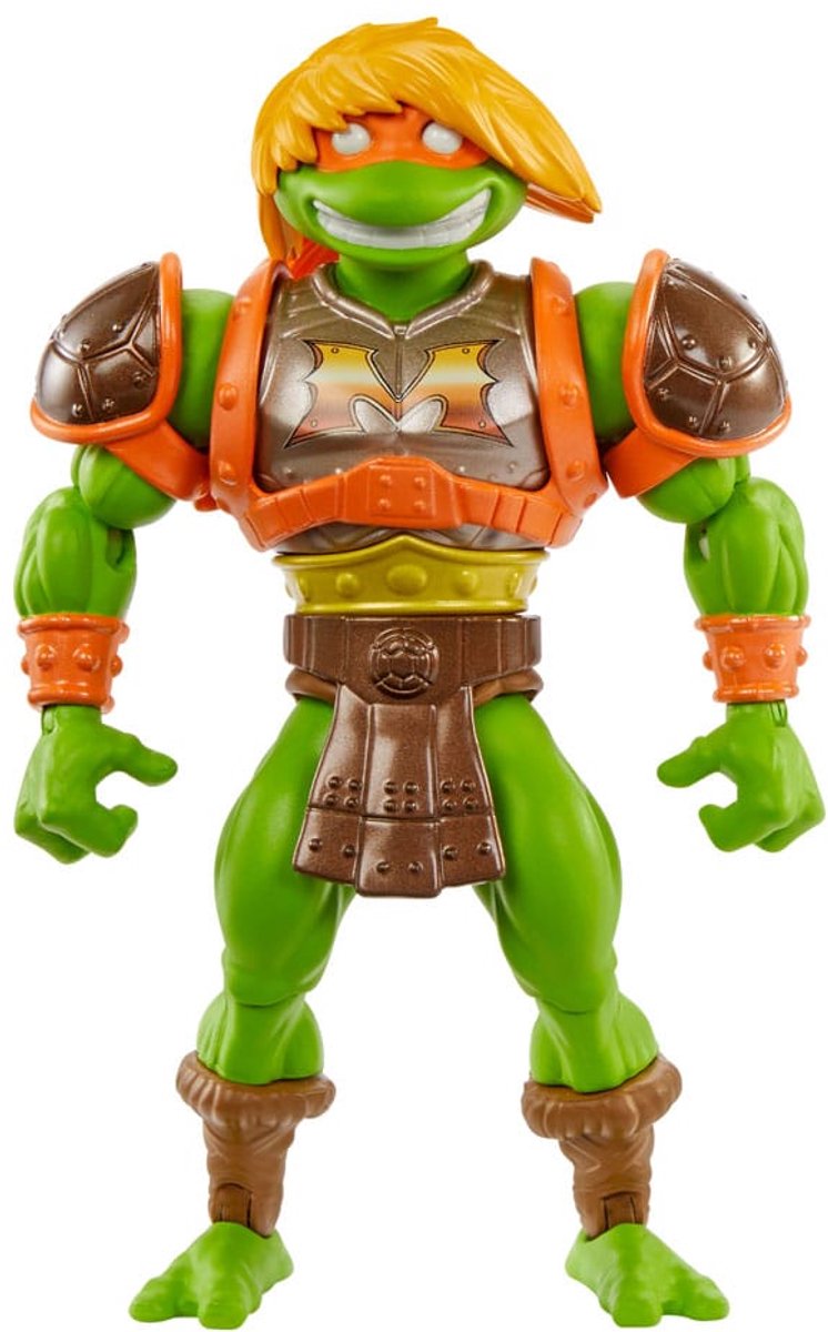 Mattel Motu x TMNT : figurine Les Tortues de Grayskull Michelangelo figurine articulée 14 cm