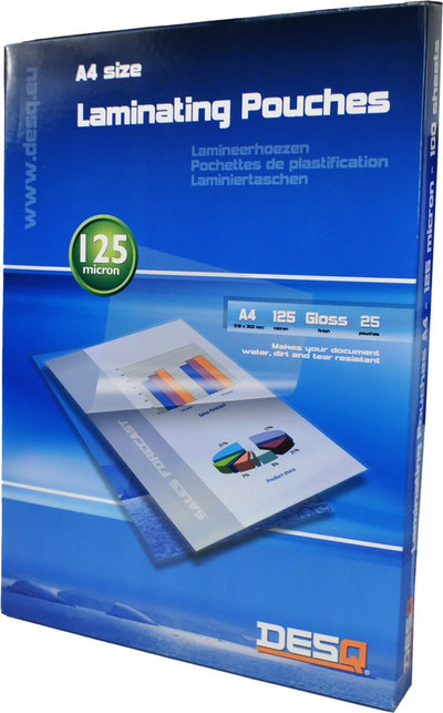 Pochette de plastification Desq ® | a4 | 125 microns | brillant | 25 pièces | 303 x 216 mm | prime | 71243