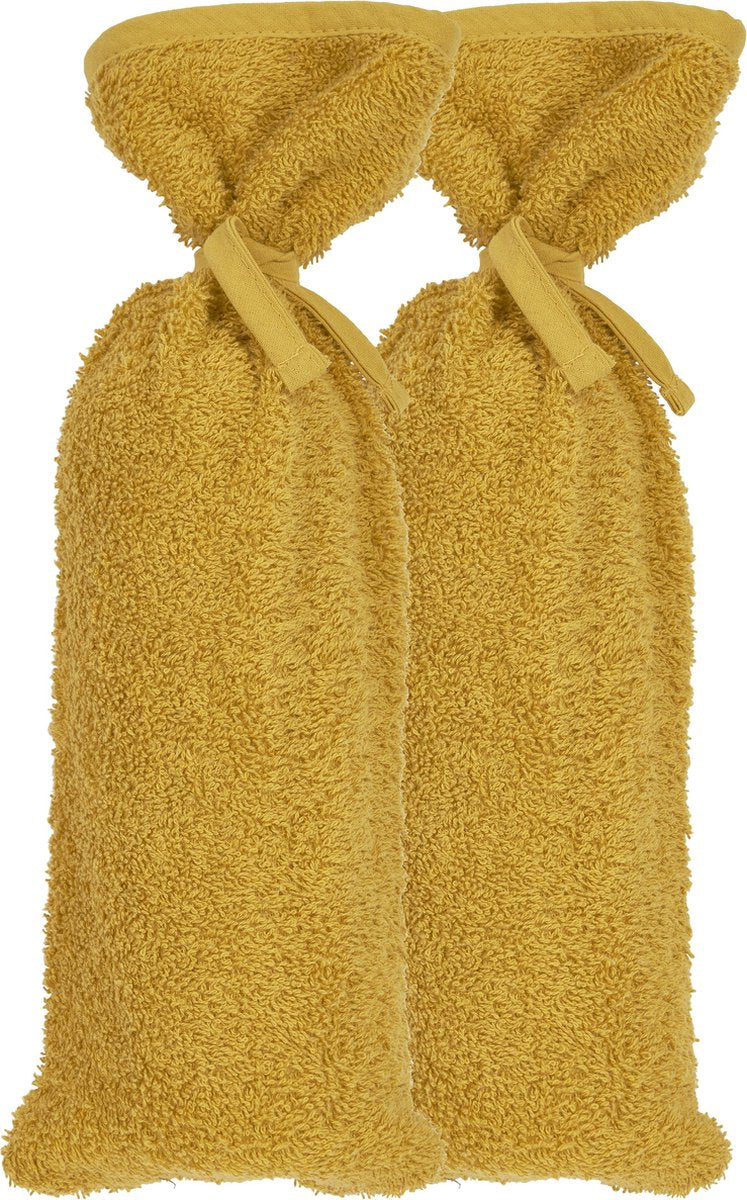 Sac pour bouillotte Meyco baby uni - paquet de 2 - tissu éponge - miel doré
