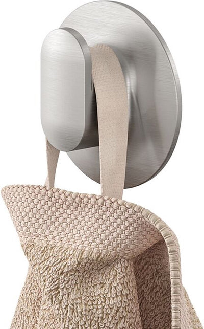 Tiger Cooper - crochet porte-serviettes moyen ø 3,8 cm - sans perçage - ruban adhésif 3m - acier inoxydable brossé