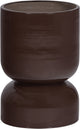 Pot bas Woood toval - métal - marron violet brillant - 40x28x28