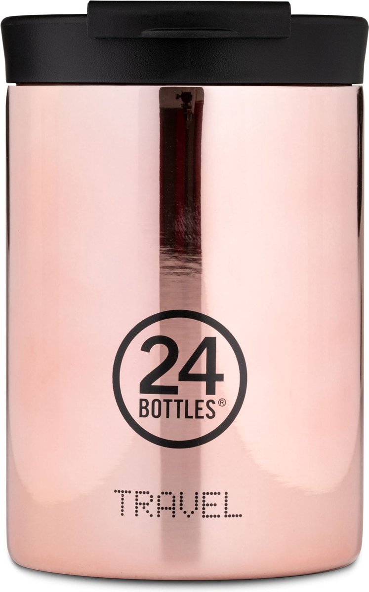 24 bouteilles Gobelet de voyage 24 bouteilles capacité 350 ml - or rose
