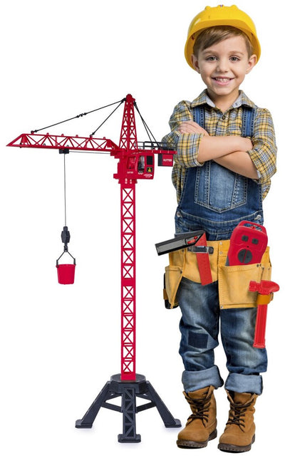 Véhicule radiocommandé Jamara - 406321 grue à tour rc xl 99 -kutter- - 99cm de haut - rouge - modèle rc infrarouge prêt à l'emploi -