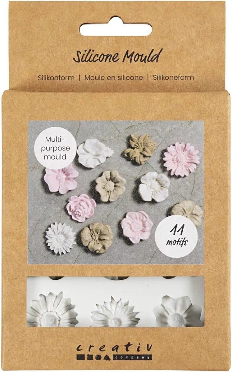 Creativ company formes en silicone, marguerites, h : 0,5 cm, l : 2-2,5 cm, 1 pièce