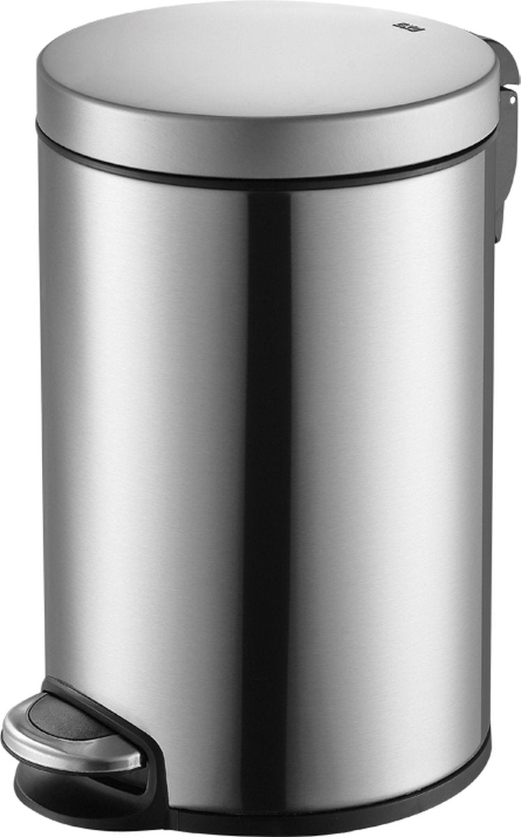 Eko - poubelle à pédale sereine 8 litres - plastique inox - acier inoxydable mat - poubelle