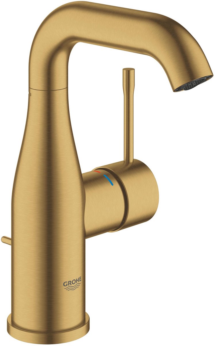 Mitigeur de lavabo Grohe Essence New - Bec moyen - Avec vidage - Cool Sunrise brossé (or mat) - 23462gn1