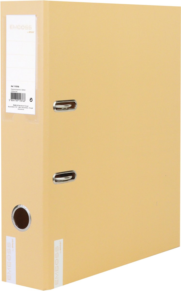 Ancor classeur gaufrage sec a4 2r 8cm moutarde -an-118742