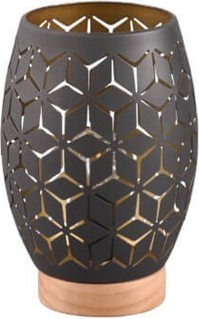 Rl vis ta lumière réalité bidar - lampe de table - noir-or - excl. 1x e27 4 w - montage au plafond